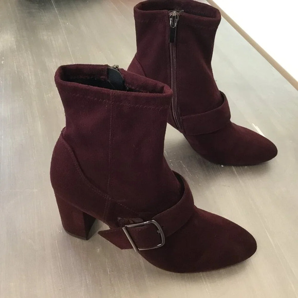 Franco Sarto  | Women's Eugenia Heeled Boots | Burgundy | Size 7.5 - Picture 7 of 10